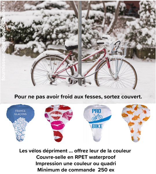 couvre-selle publicitaire en rpet