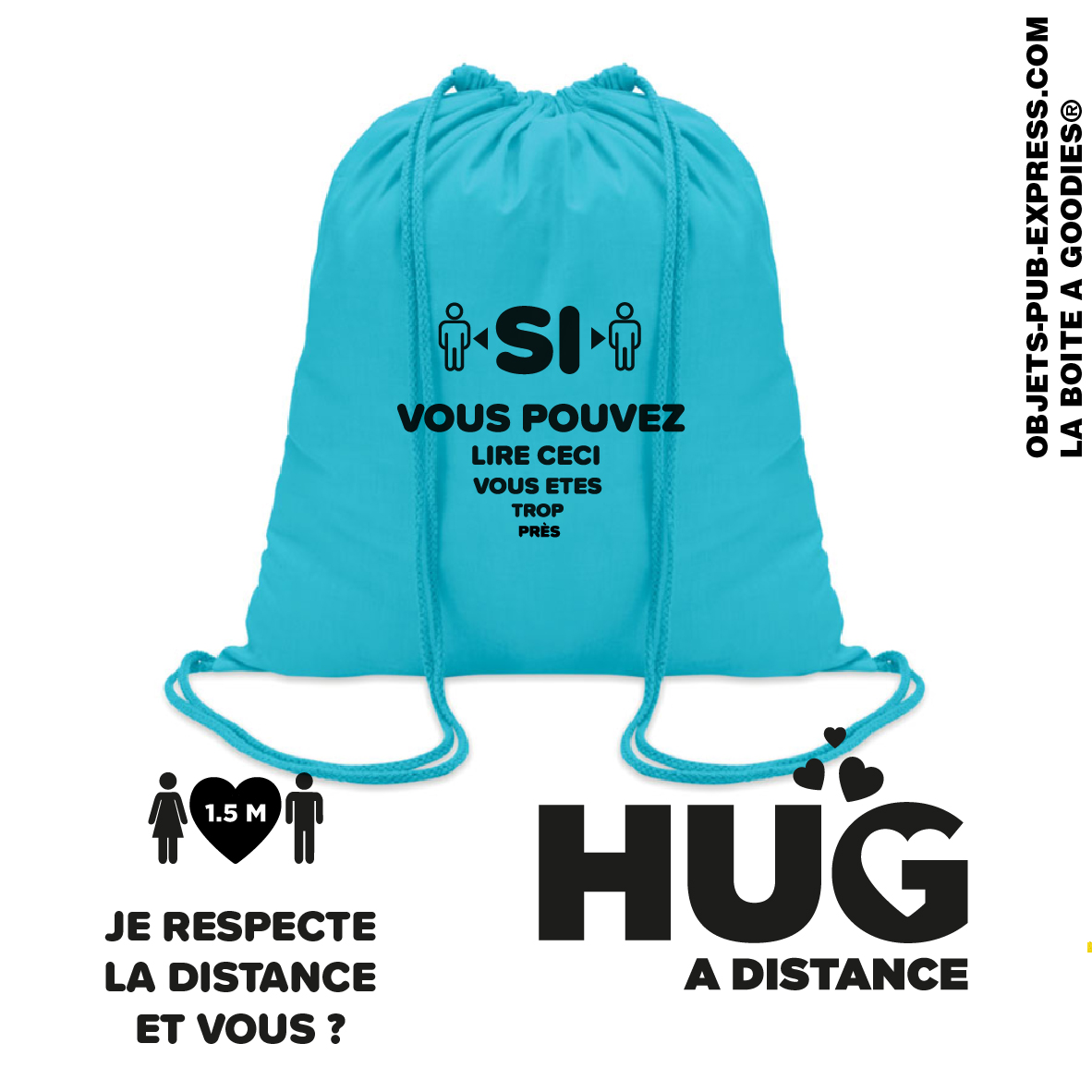 sac a dos ficelle message distanciation